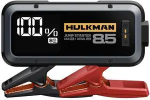 Hulkman Alpha85S,Space Gray, 2000A 74Wh Smart Jump Starter with -40 Start Tech, 12V Portable Car Battery Booster, 3.3" LED Display, USB-C Power Pack, Jumper Cables for up to 8.5L Gas/6.0L Diesel