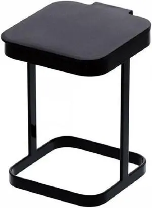 Metal Countertop Trash Can Garbage Bag Holder for Home Kitchen Black