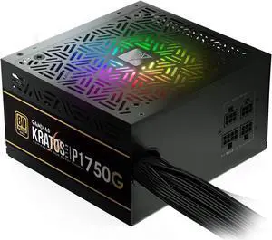 Zeus GAMDIAS RGB Gaming PC Power Supply 750W 80 Plus Gold Certified 750 Watt PSU for Computers and Desktops with Active PFC