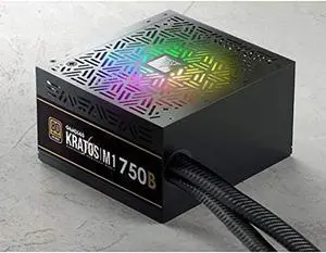 Zeus GAMDIAS RGB Gaming PC Power Supply 750W 80 Plus Bronze Certified 750 Watt PSU for Computers with Active PFC, Kratos M1-750B