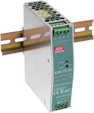 MEAN WELL EDR-75-12 AC-DC Switching DIN Rail Power Supply 12V 6.3 Amp