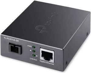 TP-Link TL-FC311A-20 | Gigabit WDM SFP to RJ45 Fiber Media Converter | Fiber to Ethernet Converter | 10/100/1000Mbps RJ45 Port to 1000Base-LX Single-Mode Fiber | Extend Fiber Distance Up to 20 km