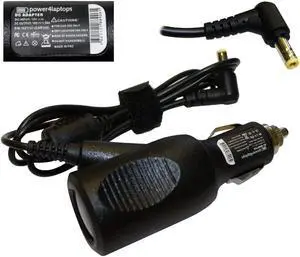 Power4Laptops DC Adapter Laptop Car Charger Compatible with Toshiba Folio 100