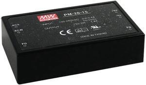 MEAN WELL Modular Medical Adapter 22.08W 24V 0.92A PM-20-24 Meanwell AC-DC SMPS PM-20 Series Switching Power Supply