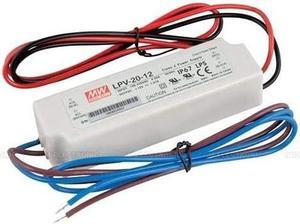MEAN WELL LPV-20-12 AC to DC Power Supply, Enclosed LED Single Output, 12V, 1.67 Amp, 20W, 1.5" - 2102596