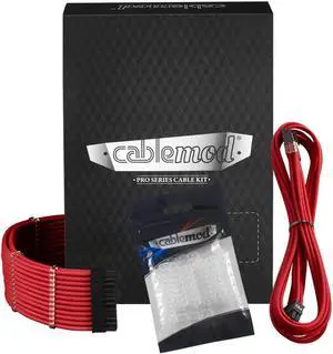 CableMod RT-Series Pro ModMesh Cable Kit + 8-Pin PCI-e + Pro Comb Bundle for ASUS and Seasonic - Red