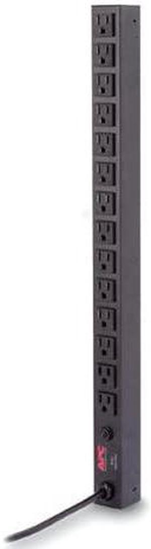 APC Rack Mount PDU, Basic 100V-120V/15A, (14) Outlets, 0U Vertical Rackmount (AP9567)