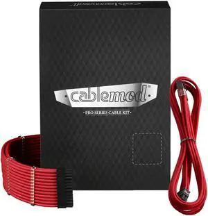 CableMod RT-Series Pro ModMesh Cable Kit + 8-pin PCI-e Bundle for ASUS and Seasonic - Red