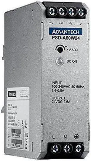 Advantech Power Supply, Ac-Dc, 24V, 2.5A - PSD-A60W24