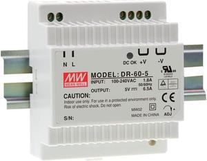 DIN Rail PS 60W 15V 4A DR-60-15 Meanwell AC-DC SMPS DR-60 Series MEAN WELL Switching Power Supply