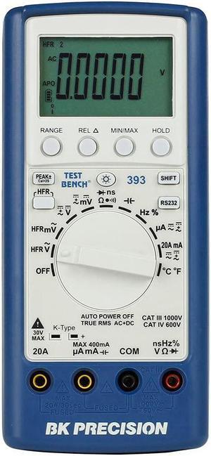 B&K Precision 393 True RMS Handheld Multimeter with USB Interface, 60000 Count