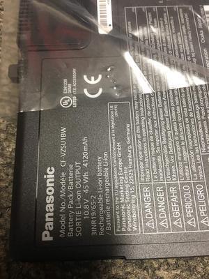 cf 33/Extended battery/cf-vzsu1bw/genuine panasonic(ONLY Battery. NO Battery Cover.Without Bump Out Cover)