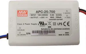 MW Mean Well APC-25-700 36V 700mA 25W Single Output LED Switching Power Supply
