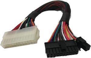 AYA 10" ATX 24-Pin (20+4Pin) to 24-Pin PSU Extension/Conversion Cable