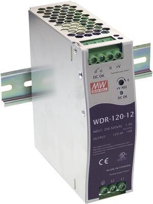 MW Mean Well WDR-120-12 12V 10A 120W Single Output Industrial DIN RAIL Power Supply