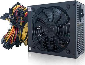 Mining Power Supply 2000W, Active PFC Power Supply Mining PC Power 110-240V Modular Power Supply Mining Rig PSUs Supports 8 GPU Ethereum Miner