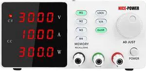 DONCK Portable Power Supply Lab Programmable Find Regulated Power Supply 30V 10A 60V 5A 120V 3A DC Power Supplies Adjustable High Precision Memory Function Power Voltage Converter (Color : 30V 5A)