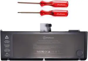 iProPower A1382 Battery for MacBook Pro A1286 15" inch Laptop [Only for Early 2011, Late 2011, Mid 2012 Version] High Capacity 7200mAh 10.95V/77.5Wh Replacement Battery