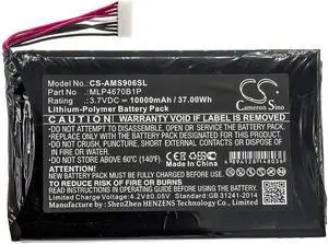 Replacement Battery for Autel Maxisys MS906BT MS906TS MS906S MS906BT MS906TS, fits Part no MLP4670B1P 10000mAh