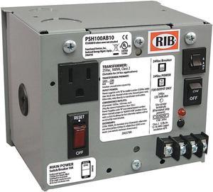 (RIB) PSH100AB10 Enclosed Single 100VA 120 to 24Vac UL Class 2 powe