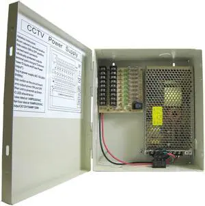 SPT Security Systems 15-PB12A9D3 9 Port 12 Amp CCTV Power Supply Box (Beige)