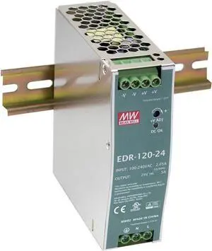 MW Mean Well EDR-120-48 48V 2.5A 120W Single Output Industrial DIN Rail Power Supply