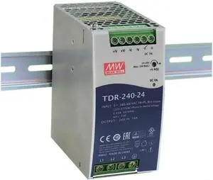 Meanwell TDR-240-24 Power Supply - 240W 24V 10A - Slim Three Phase Industrial DIN Rail