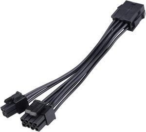 Akasa 8-Pin to 8+4-Pin Power Adapter Cable | Converts 8-pin ATX PSU to 8+4 pin ATX Motherboard Power Connectors | Black | 15cm | AK-CBPW22-15
