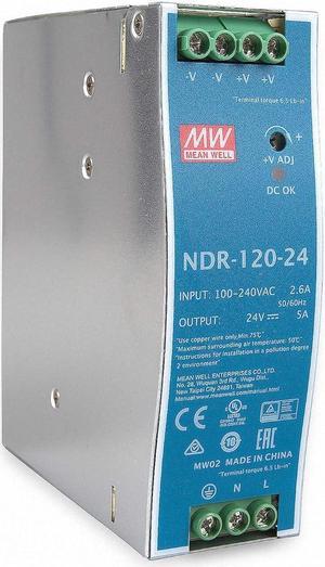 MeanWell NDR-120-24 120 W 24 V 5 A DIN Rail Power Supply DIN-Rail