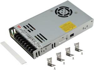 Mean Well 24V Power Supply LRS-350-24, DC 350W 14.6A Enclosed DC Switching Power Supply, 3D Printer Replacement Power Bench, with a Terminal Cover, Mounting Brackets and Screws