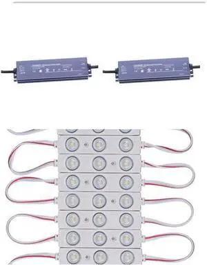 Q QINGCHEN LED Module DC12V Cool White 10000K 1.32W Module Strip Light with Power Supply