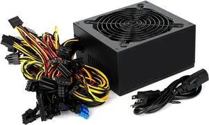 Mining Machine Power Supply Specially Designed for American Voltage 110V 1800W Mining Power Supply Support 8 GPUs GPU Mining Rig,(1800 Watt Power Supply)