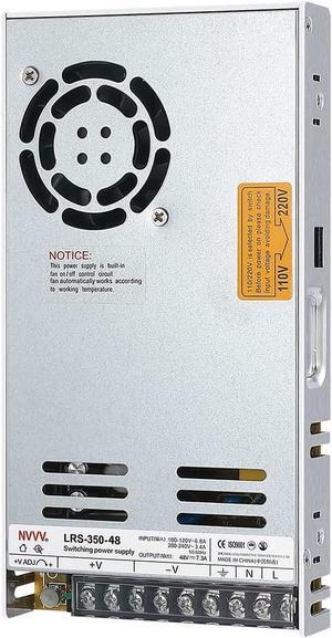 NVVV LRS-350-48 Switching Power Supply 48V 7.3 Amp Enclosed Switchable Power Supply