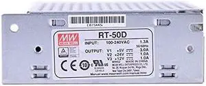 Original Mean Well 50W 5V 24V 12V Triple Output Switching Power Supply 5V/3A 24V/1A 12V/1A SMPS Enclosed Type Power Supply Unit Transformer Input 88-264Vac