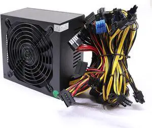 Qingsea Q 1600w Power Supply 90+ Gold Designed Mining Power Supply Support 8 GPUs GPU Mining Rig, ETH Miner PSU, Designed for US Voltage 110V