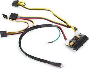 Asixxsix PC Power Supply Power Module, Quietly Work Without Noise, 24Pin Stable and Reliable, 12V DC Input for Mini-ITX 1U Case