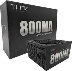 TLCK 800 MA Gaming Power Supply, 90% Efficiency, 800W Continuous Load, Fully Modular, Automatic 110v-220v Switching, Active PFC, T-PSU-800-MA