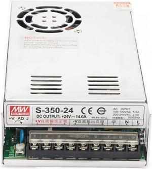 24V 350W Power Supply Universal Switching Power Converter Adapter 110V/220V AC to DC for CCTV, Radio, Computer Project, LED Strip Lights, 3D Printer, Security System, LCD Monitor (S-350-24)