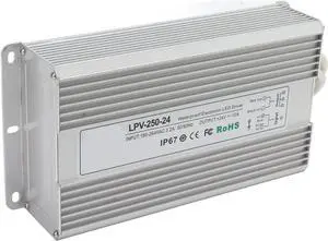 Pwshymi Power Supply, -10-50 Fast Heat Dissipation LED Driver 24V Switch Power Supply 180-264V 50 60Hz for LED Lighting