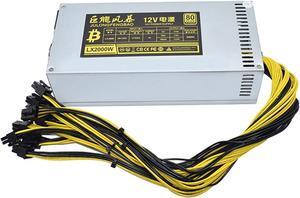 SERDAS 2000W 2500W Quality BTC 2U Mining Power Supply ETH Rig Miner S9 S7 L3+ Low Power Consume(2000W)