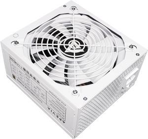 Apevia ATX-PR1000W-WH PCIE 5.0 & ATX 3.0 Prestige 1000W 80+ Gold Rated, PCIE 5.0 / Gen 5 12VHPWR Connector, Active PFC ATX Gaming Power Supply White