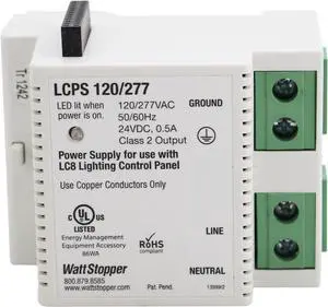 Watt Stopper LCPS-120-277 Power Supply Module for LC-8 120/277 Volts