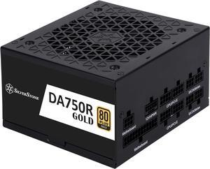 SilverStone Technology DA750R Gold 750W 80 Plus Gold ATX 3.0 & PCIe 5.0 Modular Power Supply, SST-DA750R-GM