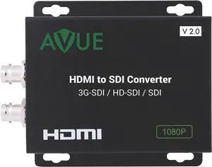 AVUE HDMI to SDI Converter Supports 1080P 1080i 720P 576i 480i Two SDI outputs, Broadcasting Grade