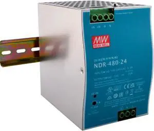 NDR-480 24V 20A 480W Industrial DIN Rail Power Supply - High Efficiency for Automation Systems