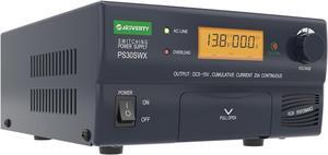 PS-30SWX DC Regulated Universal Bench Power Supply, AC-to-DC Power Convertor, 13.8V(5-15V Adjustable) 30A(Max), w/Audio Jack&Speaker, Callsign Storage, Multiple Connections for HAM&Amateur