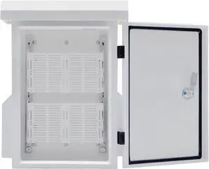 Electrical Box Enclosure Junction Outdoor - Ventilated Electrical Cabinet Distribution Box Weatherproof Dustproof, Galvanized Plate, Support Wall or Pole Mounted, Size: 11.8"x15.7"x9.8" Relbud