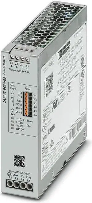 2904620 QUINT4-PS/3AC/24DC/5 Quint Power Fit for Power Supply Output 24VDC/5A