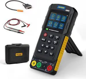 AUTOOL Automotive Multimeter Oscilloscope, Digital Oscilloscope and Multimeter Combo 1000V 20A, Handheld Rechargeable Multimeter Kit TRMS, with Ignition Pulse Signal Test