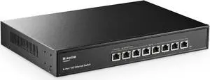 MokerLink 8 Port 10Gbps Etheret Switch, Support 10G/5G/2.5G/1000M/100M Auto-Negotiation, 160Gbps Bandwidth Unmanaged Plug and Play Switch